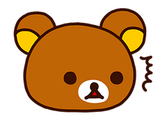 Rilakkuma looking shocked